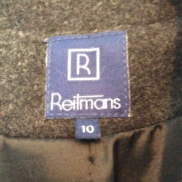Grey 100% wool double breast coat / peacoat - Picture 3 of 4